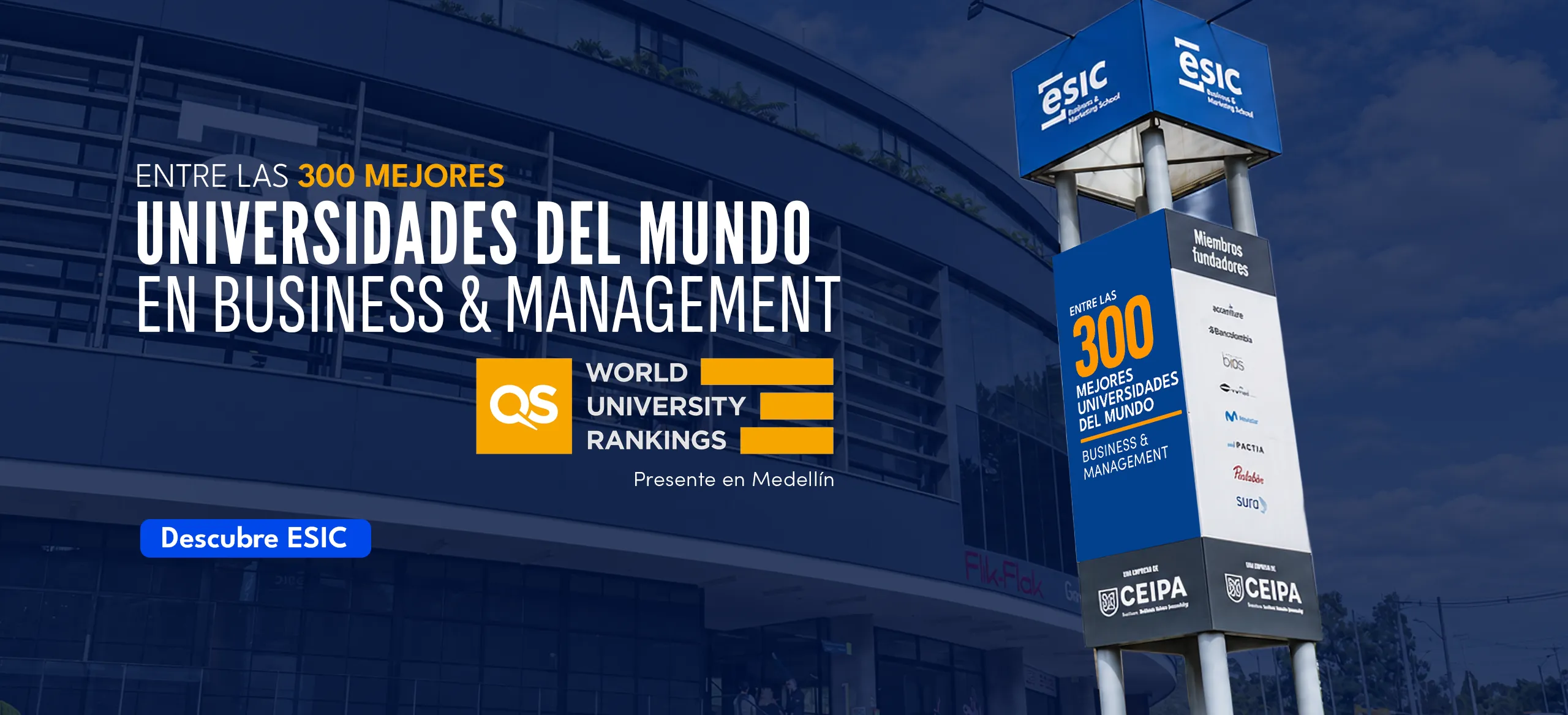 ESIC entre las 300 mejores universidades del mundo en Business & Management — QS World University Rankings